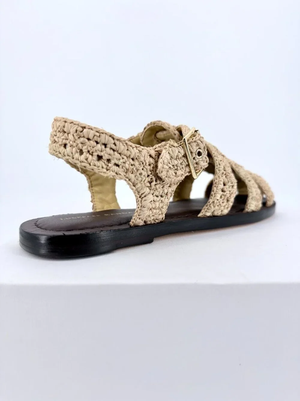 Loeffler Randall Sawyer Raffia Fisherman Sandals 10 NIB Woven Natural